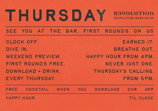 CLOCK OFF THURSDAYS 🍹