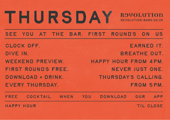 CLOCK OFF THURSDAYS 🍹