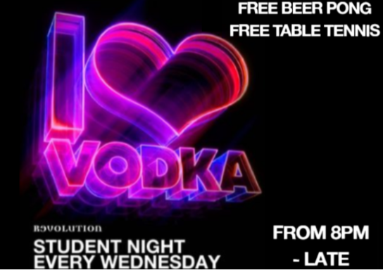 I LOVE VODKA – STUDENT NIGHT