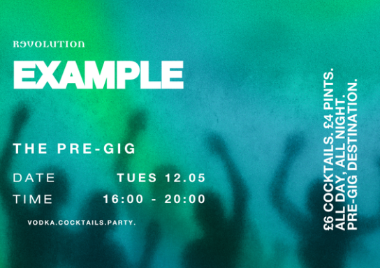 EXAMPLE PRE-GIG PARTY